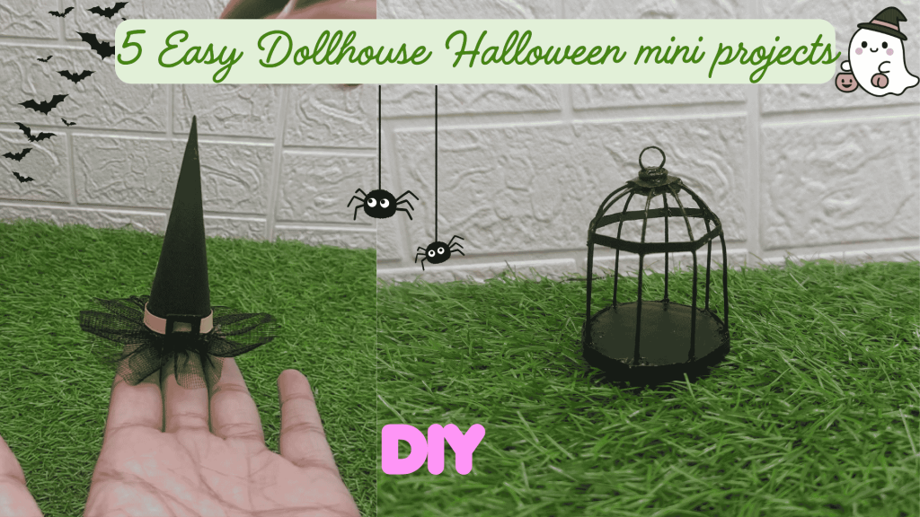 5 Easy DIY Halloween Miniature Crafts for Your Dollhouse 5 halloween dollhouse projects miniature