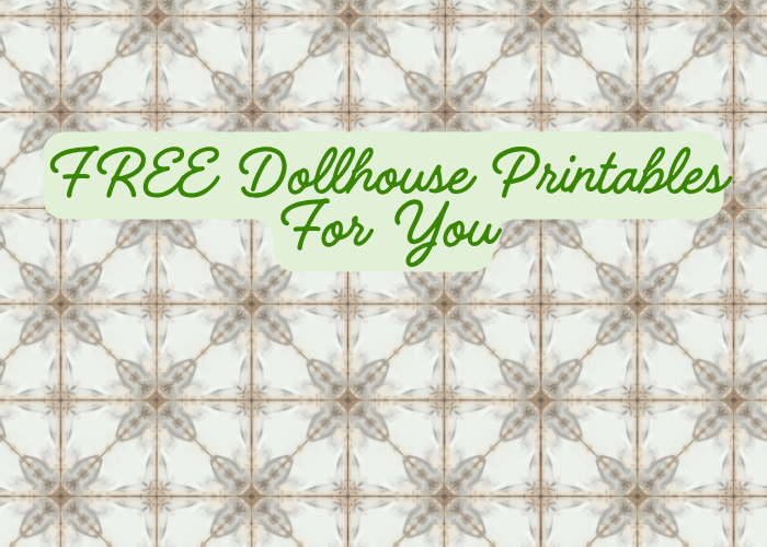 FREE Dollhouse Printables For You marble tile