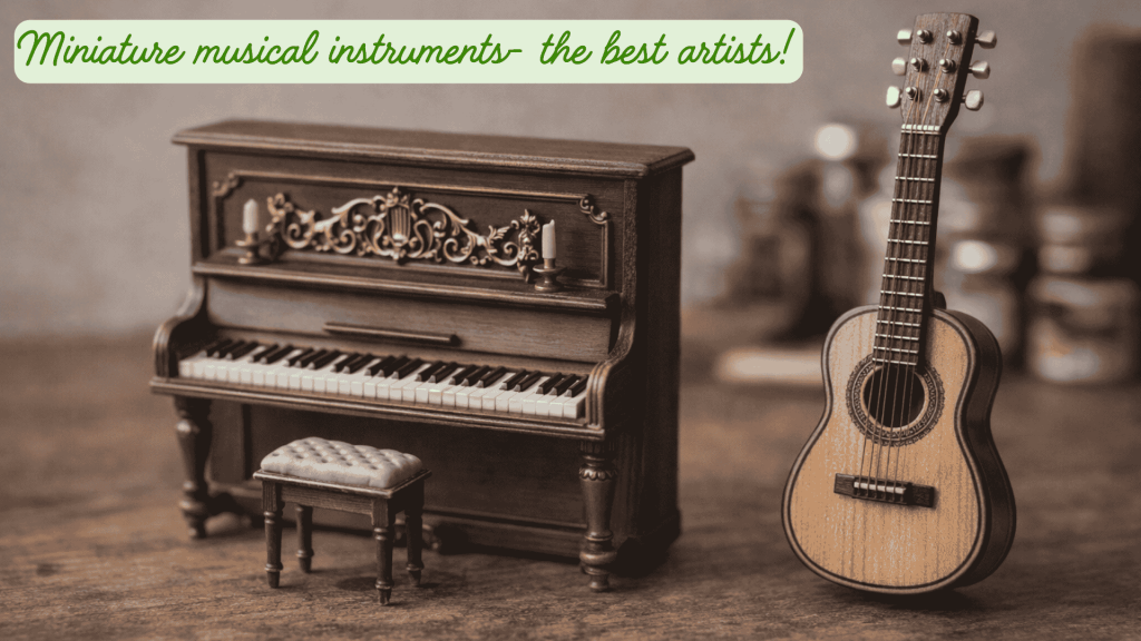 Miniature Musical Instruments - Appreciating The Craftsmanship Of Small Artwork! Miniature musical instruments- the best artists!