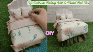 Soft Dollhouse Bedding With A Pleated Bed Skirt