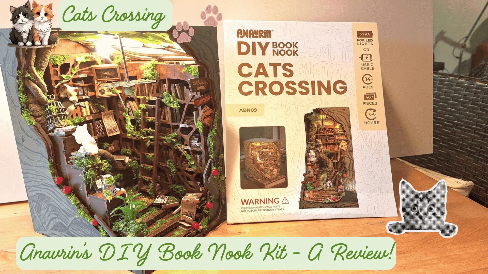 anavrin book nook kit cats crossing review