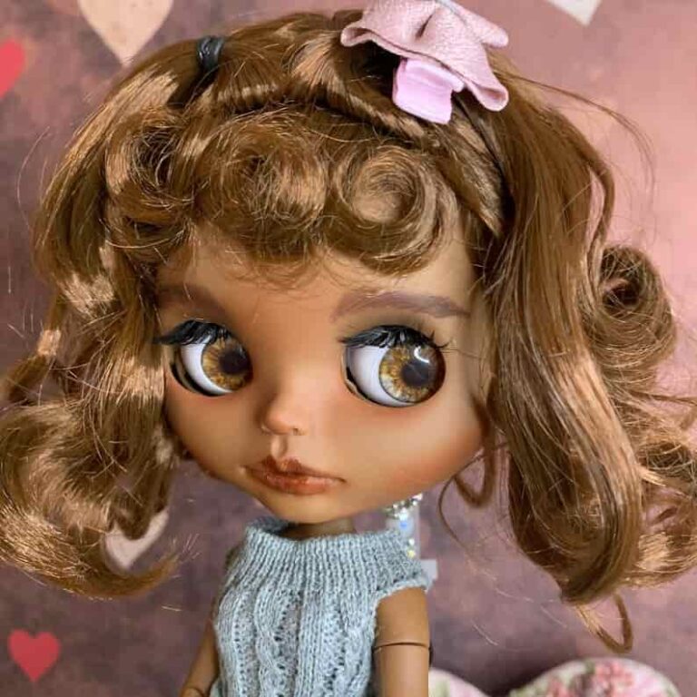 Blythe doll custom afro doll natural hair blythe doll black