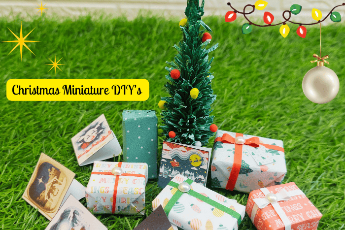 How to Make Miniature Christmas Trees and Cute Tiny Christmas Packages? christmas DIY miniatures