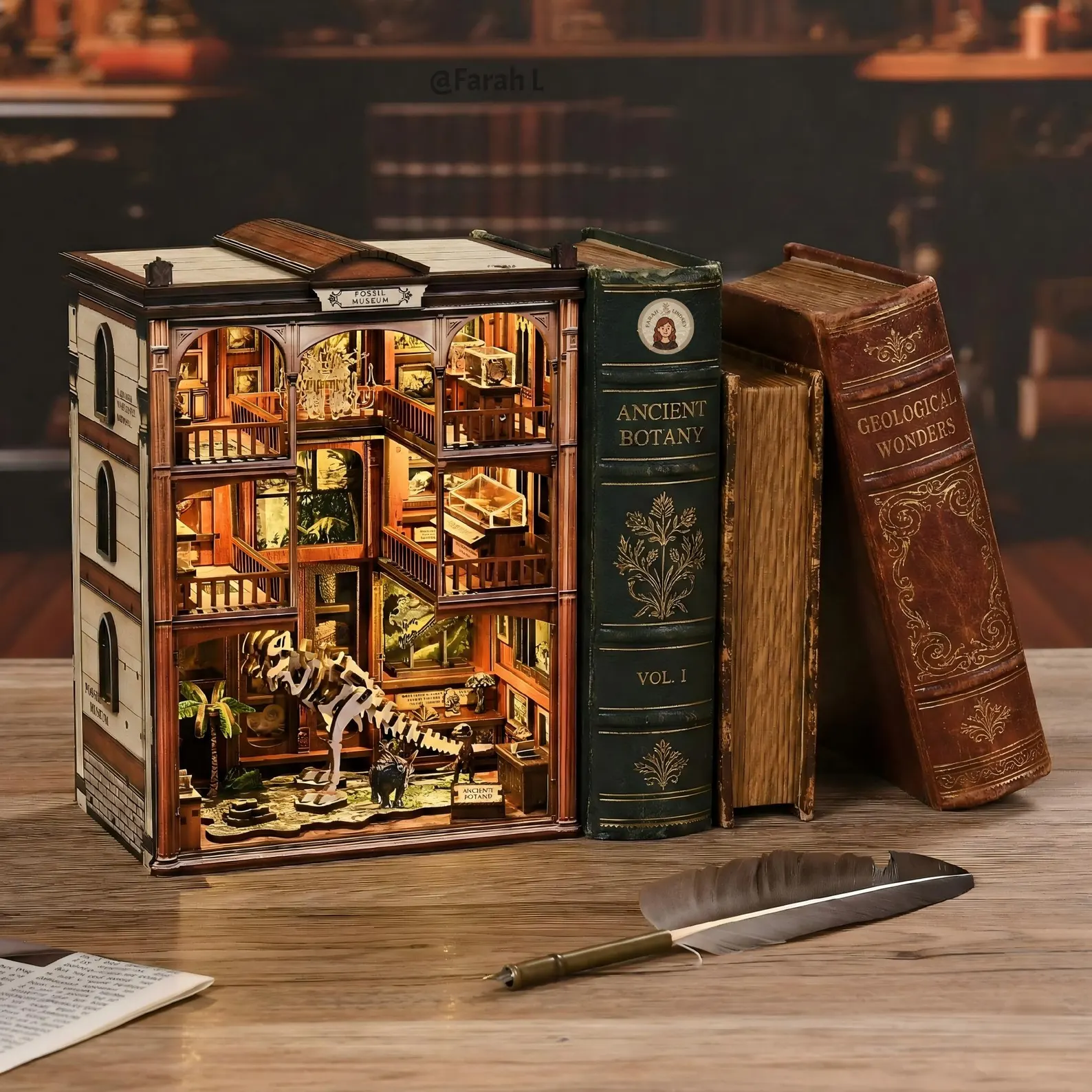 dinosaur book nook