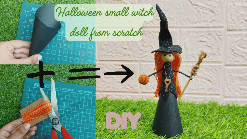 DIY Miniature Halloween Witch – Easy Step-by-Step Tutorial halloween witch doll from scratch