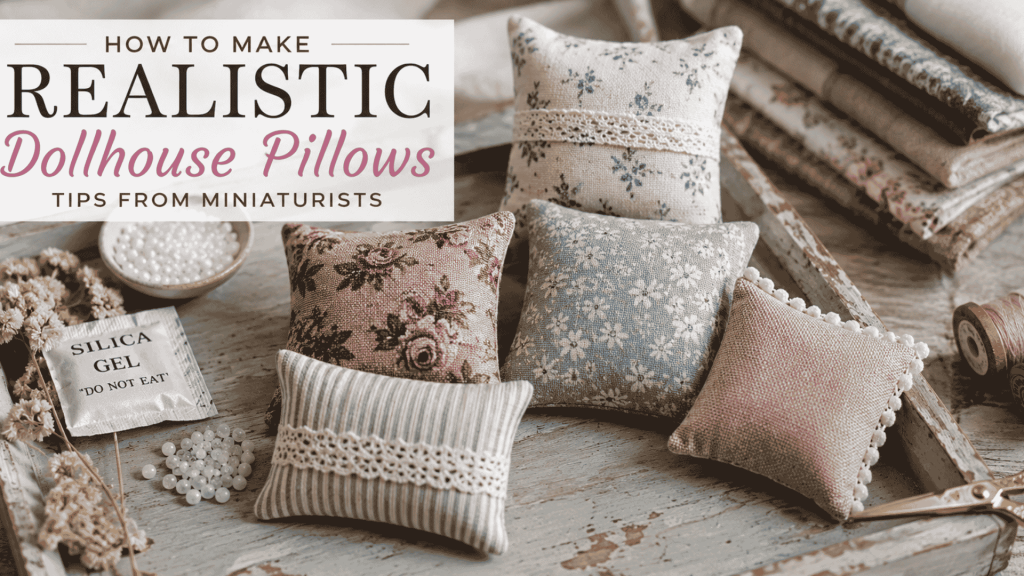 How To Make Realistic Dollhouse Pillows: Tips I Collected From Miniaturists how to create miniature pillows with these fantastic tips