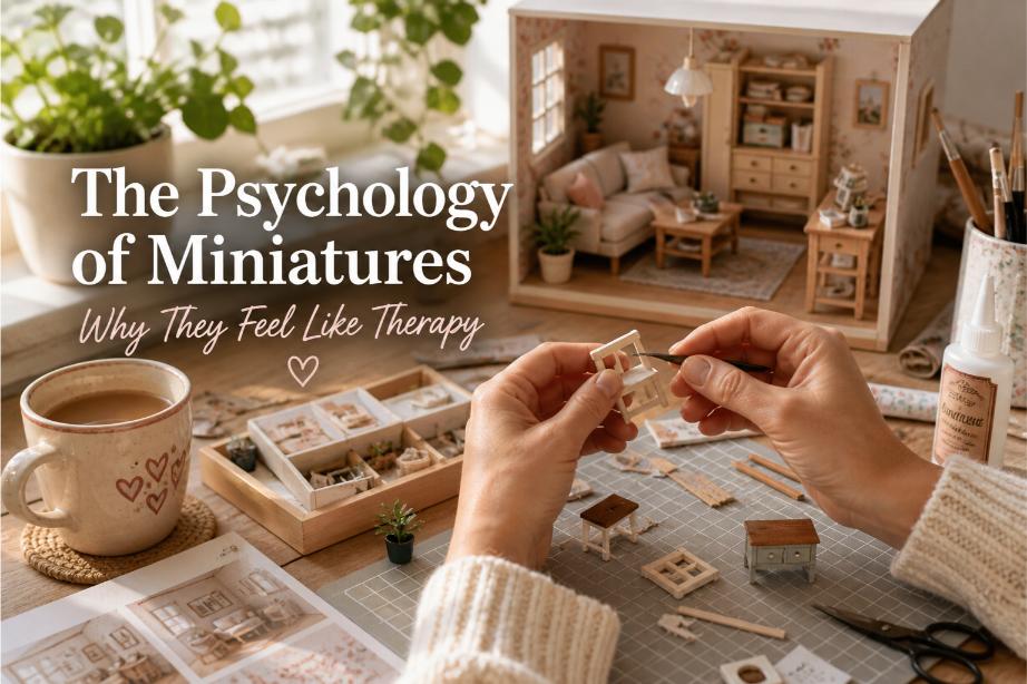 the pshycology of creating miniatures and dollhouses