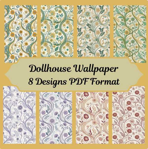 dollhouse wallpaper art nouveau dollhouse wallpaper art nouveau